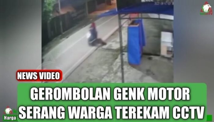 Aksi Brutal Komplotan Geng Motor di Jalan HM Joni Terekam CCTV
