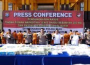Dalam 4 Hari, Polda Riau Amankan 203 Kg Sabu dan 404.491 Butir Ekstasi