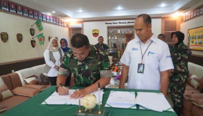 Korem 023/KS Tandatangani MoU Pembayan Tunkin dengan BRI Sibolga 