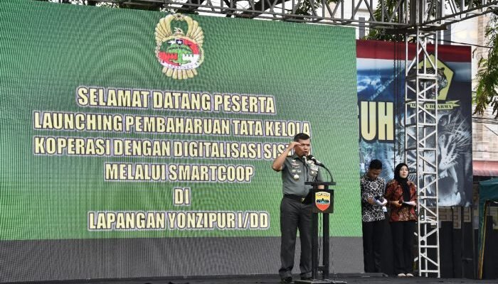 Pangdam I/BB Launching Tata Kelola Koperasi Berbasis Digital di Yon Zipur 1/DD