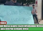 Aliansi Calon Wisudawan Menggugat Gelar Aksi di Depan Gerbang UINSU
