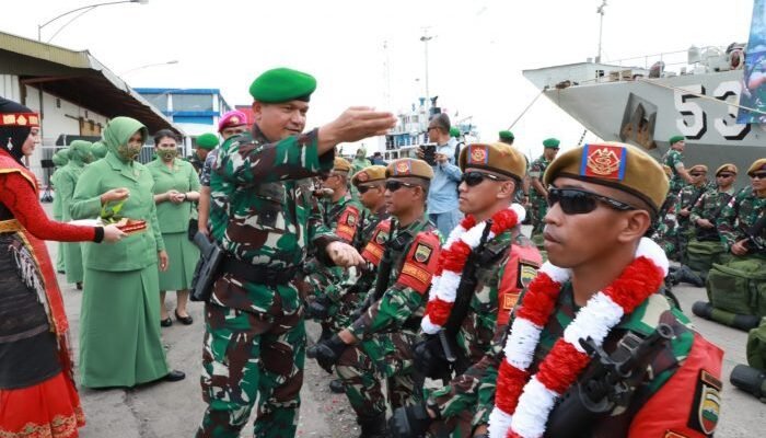 Pangdam I/BB Sambut Prajurit Yonarhanud 11/WBY di Belawan