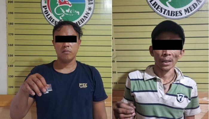 Satres Narkoba Polrestabes Medan Ringkus Dua Pria Pengedar dan Pengguna Sabu