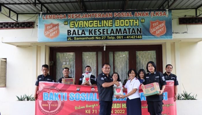 HUT ke-71, Humas Polrestabes Medan Baksos ke Panti Asuhan&nbsp;