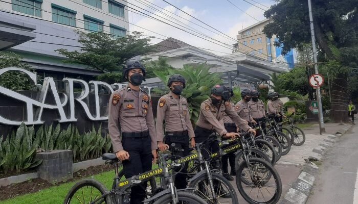 Sat Samapta Polrestabes Medan Patroli Bersepeda Sasar Objek Vital Kota Medan