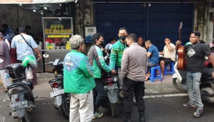 Antisipasi 3C, Personel Polrestabes Medan Ajak Driver Ojol dan Warga Berkoordinasi