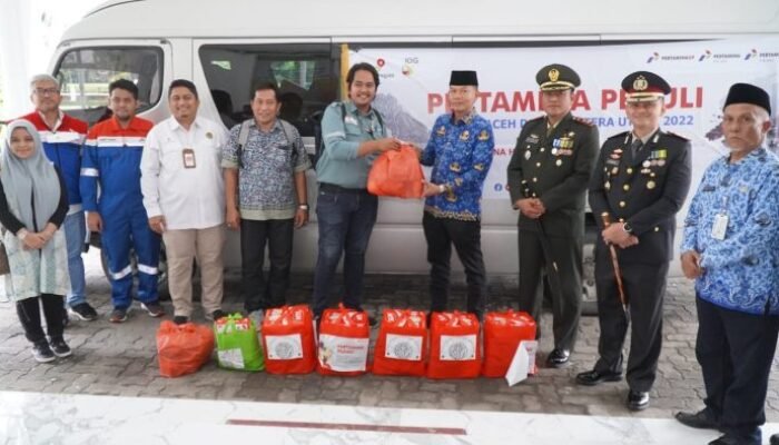 Pemkab Langkat Terima Bantuan Korban Banjir dari SKK Migas Sumbagut