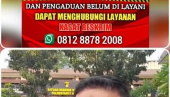 Catat! Ini Nomor Layanan Satreskrim Polrestabes Medan