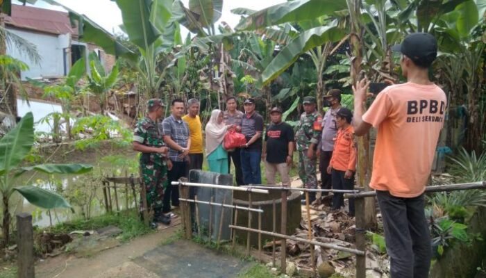 Respon Cepat Kapolsek Patumbak Bersama 3 Pilar Tinjau Lokasi Longsor