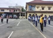 Anggota Polrestabes Medan Olahraga Bersama Jaga Kebugaran Tubuh