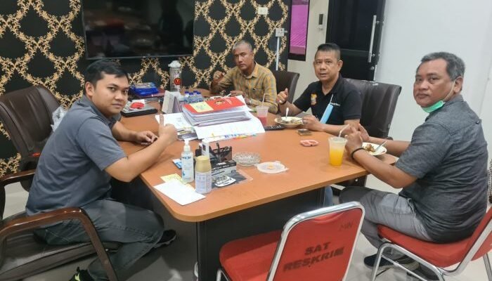 Kasat Reskrim Sergai Sambut Kedatangan Ketua Pewarta Polrestabes Medan