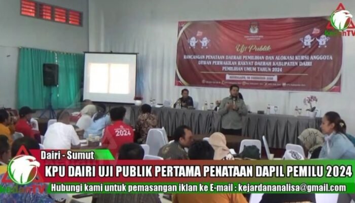 KPU Dairi Gelar Uji Publik Penataan Daerah Pemilihan Pemilu 2024 Mendatang