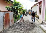 SMSI Bantu Puluhan Sak Semen dan Sirtu untuk Beton Jalan Terdampak Banjir