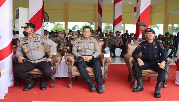 Wakapolrestabes Medan Hadiri Apel Gelar Pasukan dan Ceramah Umum Gubernur Sumut