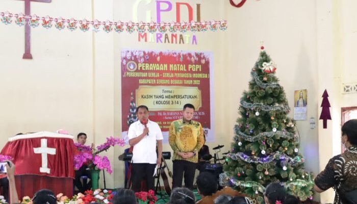 Perayaan Natal PGPI Sergai Dihadiri Bupati Darma Wijaya dan Wabup Adlin Umar