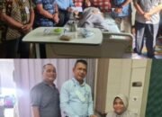 Ketua Pewarta Jenguk Istri Kepala Pasar Sukaramai dan Anak Wartawan