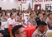Wakapolrestabes Medan Hadiri Natal Oikumene di Brimob Polda Sumut