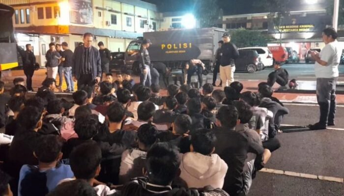 Puluhan Remaja dan Sepeda Motor Diamankan Polisi
