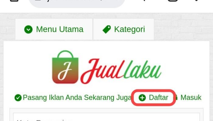 Langkah Cara Pasang Iklan di Jual Laku (juallaku.com/iklan)