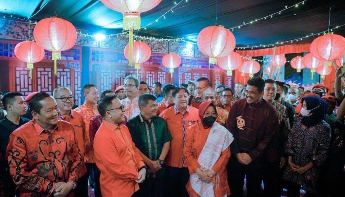 Bersama Mensos & Menpan RB, Bobby Nasution Hadiri Perayaan Malam Cap Go Meh PDIP Sumut