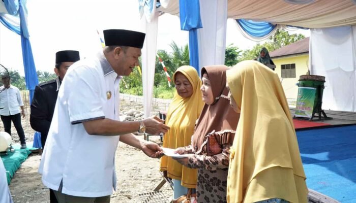 Plt Bupati Langkat Syah Afandin Hadiri Peletakan Batu Pertama Pembangunan Masjid Haimah Abdul Hamid