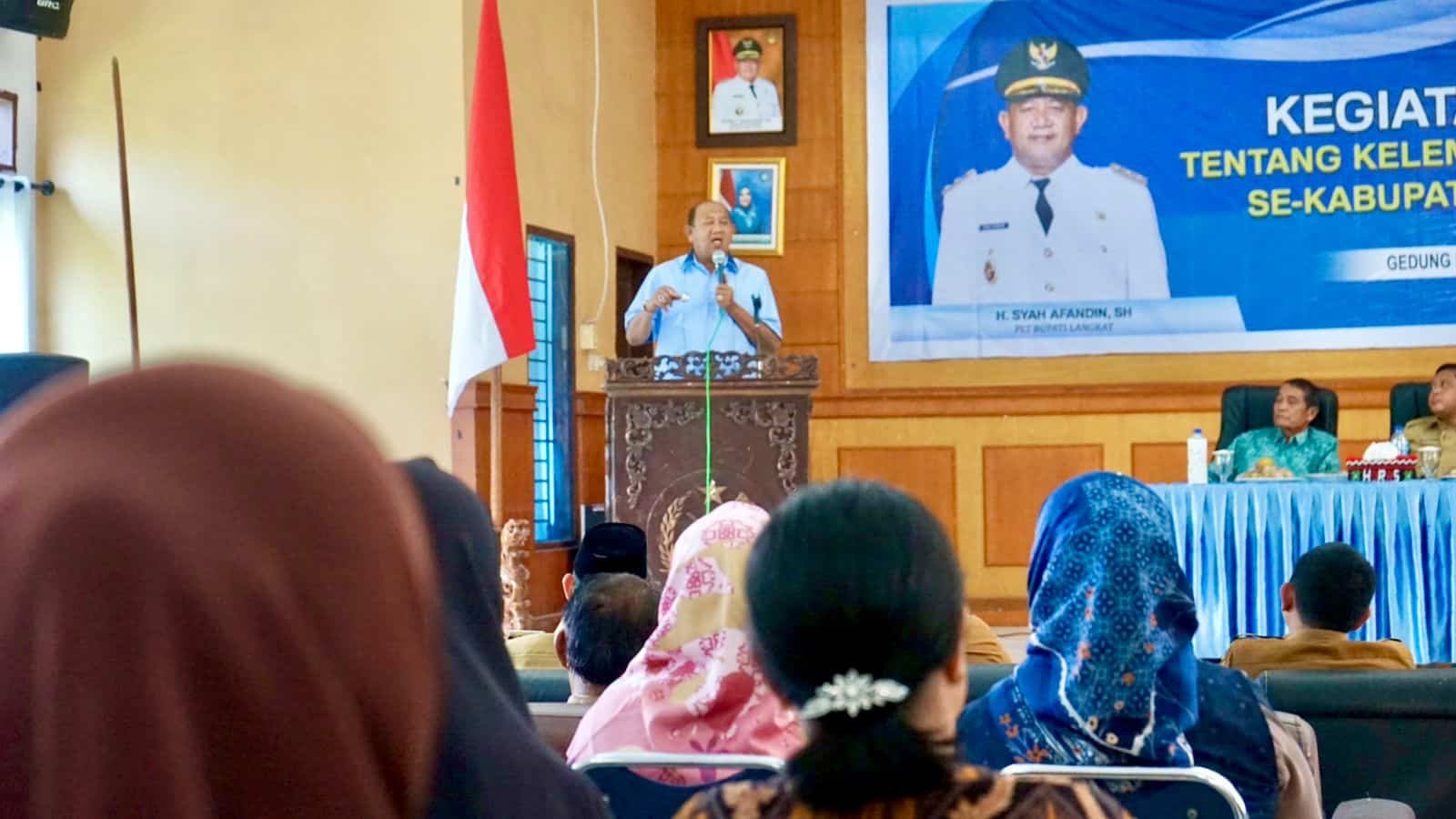 Plt Bupati Syah Afandin saat pidato sambutan, Selasa (07/3/2023). (Foto : Aris).