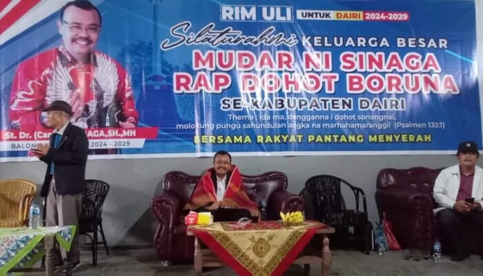 Bakal Calon Bupati Dairi Rimso Sinaga Jalin Silaturahmi dengan Keluarga Besar Sinaga