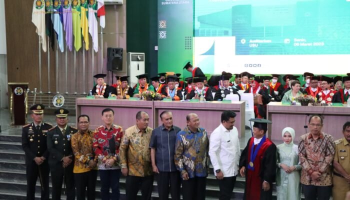Kapolrestabes Medan Hadiri Pengukuhan Guru Besar USU 