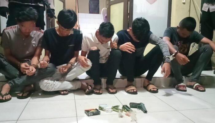 5 Pemuda Bawa Airsoft Gun Diamankan Satgas Ops Pekat 1 Musi 