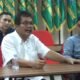Keterangan foto : Ketua Gapeksindo Sumut saat memaparkan pendapat kepada Kadin Sumut, Selasa (16/5/2023). (Foto : Aris).