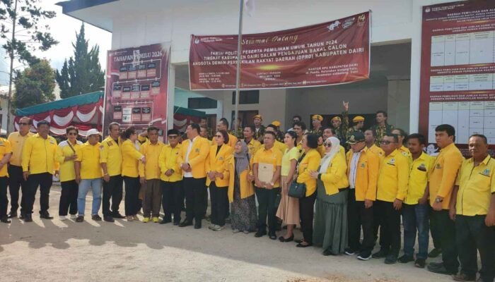 Golkar Dairi Daftarkan 35 Bacaleg di KPU Kabupaten Dairi