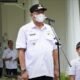 Plt Bupati Langkat Syah Afandin saat pidato sambutan, Rabu (9/2/2023). (Foto : ist).