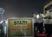 Wagirin Arman Pemrakarsa Kegiatan, Puluhan Pawai Obor Dengan Miniatur Masjid Memeriahkan Takbir Akbar Deli Serdang