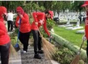 Sambut HDKD ke 78, Rutan Perempuan Medan Bersihkan TMP Bersama Jajaran Kanwil Kumham Sumut