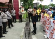 Polrestabes Medan Lakukan Pengamanan Unras Bemnus Sumut di Poldasu