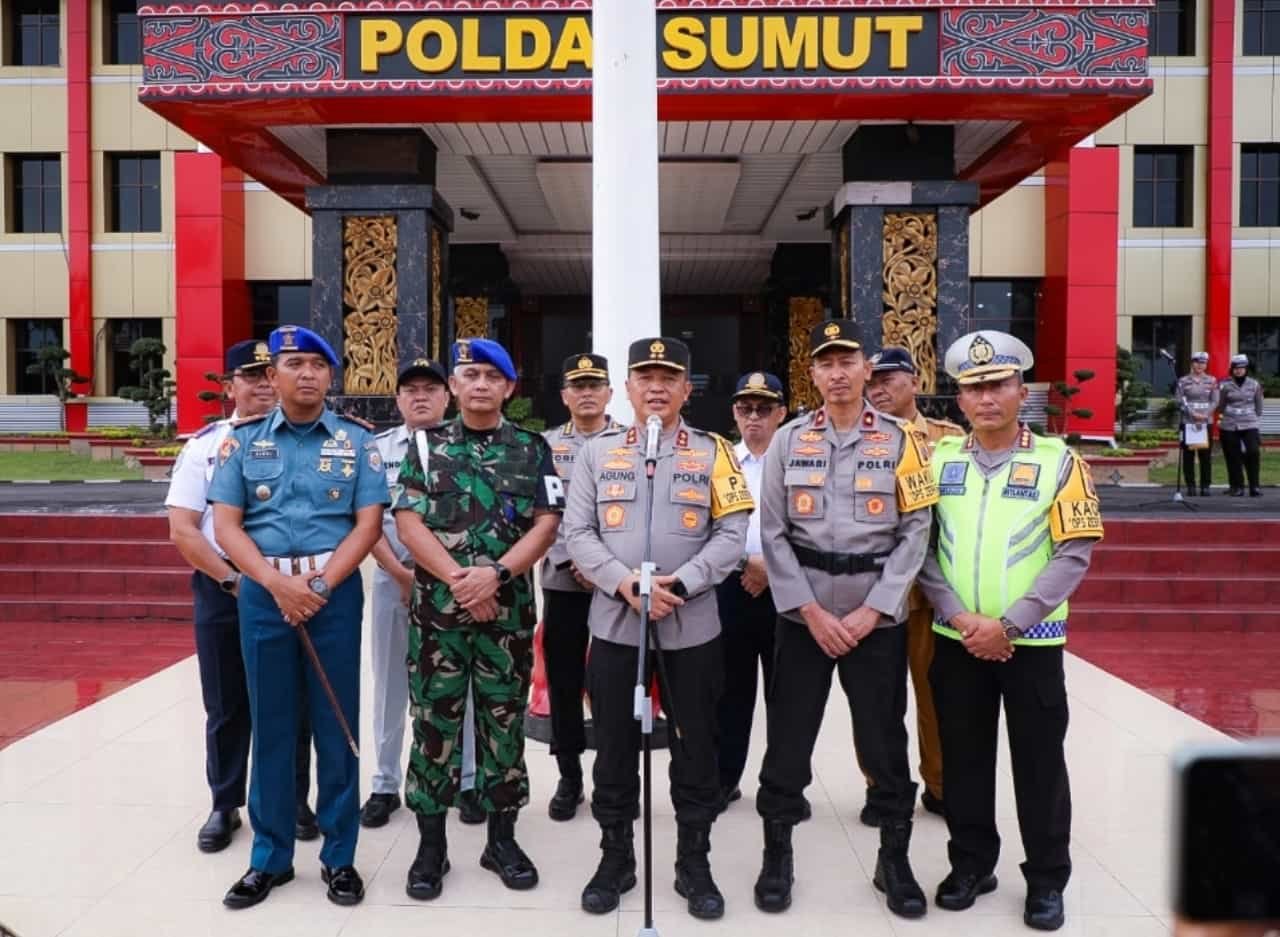 Foto: Kapolda Sumut, Irjen Pol Agung Setya Imam Effendi, saat paparan terkait Operasi Zebra Toba di Lapangan KS Tubun Mapoldasu, Senin (4/9/2023). (kedannews.com/istimewa).