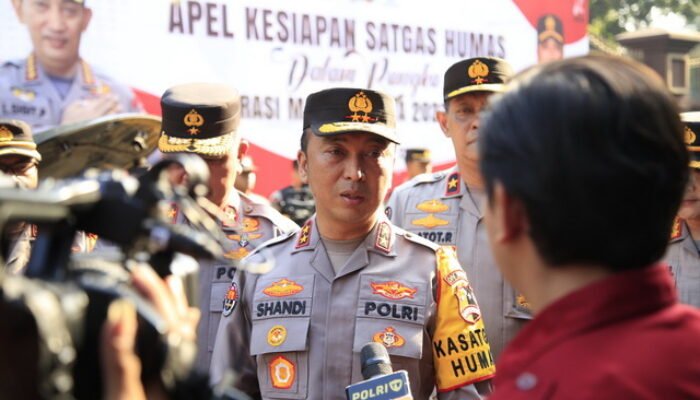 Polri Gelar Pasukan Kesiapan Satgas Humas Pengamanan Pemilu 2024