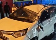Calya Terguling di Jalan Kapten Muslim, Pengemudinya Terjepit Berhasil Ditolong Warga