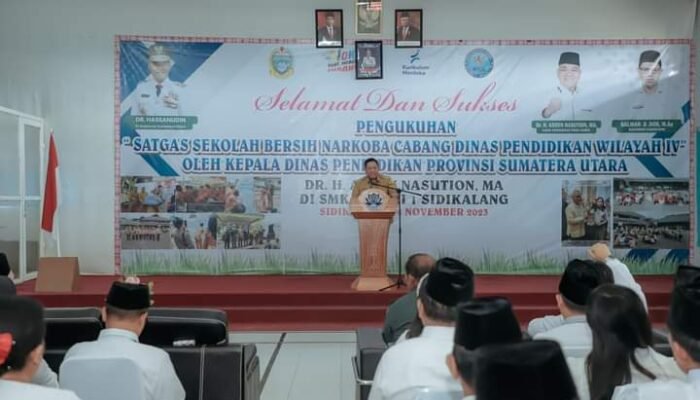 Bupati Dairi Kukuhkan Satgas Sekolah Bersih Narkoba