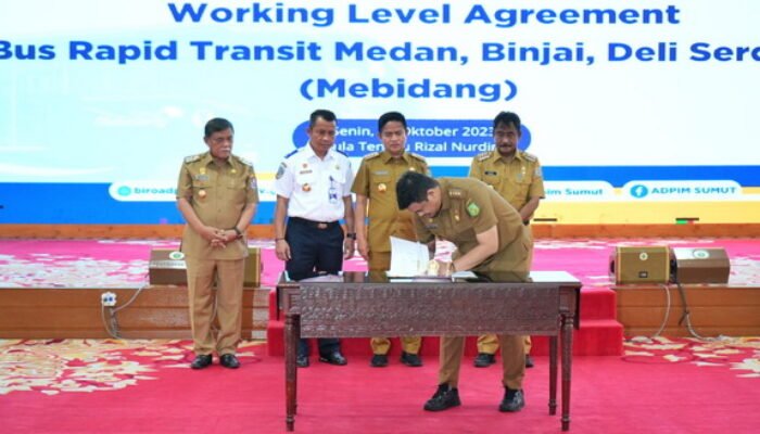 Walikota Medan Tandatangani WLA BRT Mebidang