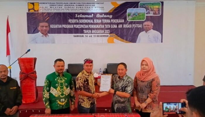 BWS Sumatera ll Serah Terima Pekerjaan P3TGAI