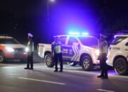 Jajaran Polres Langkat Patroli Blue Light di Masa Kampanye