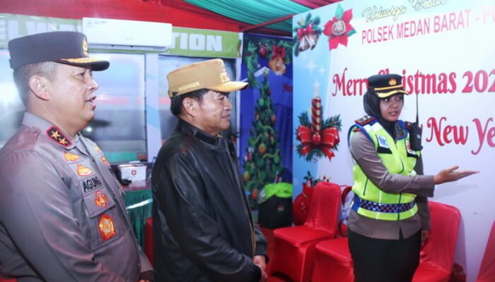 Pj Gubernur bersama Forkopimda Sumut Kunjungi Gereja dan Tinjau Pos Pam Nataru
