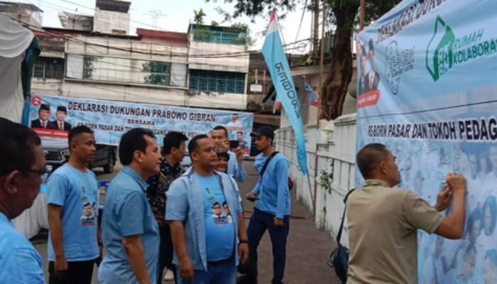 Re-Born Bersama Pedagang Pasar Deklarasikan Menangkan Prabowo-Gibran Satu Putaran&nbsp;