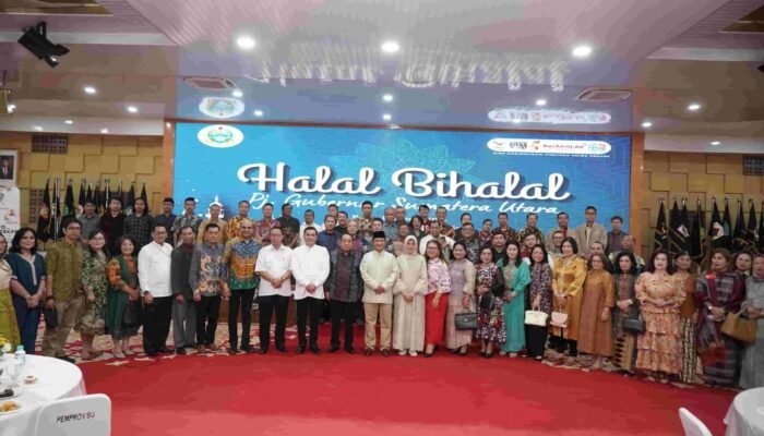 Pimpinan Lembaga Kristen Sumut Silaturahmi Idul Fitri 1445 H Ke Pj.Gubsu