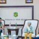 Wali Kota Medan Bobby Nasution saat menerima kedatangan Gibran beserta keluarganya di Balai Kota Medan, Jalan Kapten Maulana Lubis, Selasa (23/4/2024). (kedannews.com/ist).