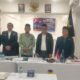 H Al Asari (posisi tengah) foto bersama pengurus DPW Partai Masden dan Ketua Partai Nasdem Batu Bara, Darwis (paling kanan pakai peci) usai hadiri rapat partai Nasdem, Minggu (12/05/2024). (kedannews.com/ist).