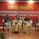 Ketua KPU Medan Mutia Atiqah (kiri kedua) saat paparan dalam penyampaian pembentukan media center yang berlangsung di De Polonia Hotel Kota Medan, Rabu (29/05/2024). (kedannews.com/Aris).