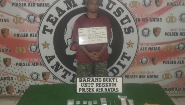 Lagi-Lagi Unit Polsek Aek Natas Tangkap Pengedar Sabu di Dusun IV Desa Sidomulyo Labura