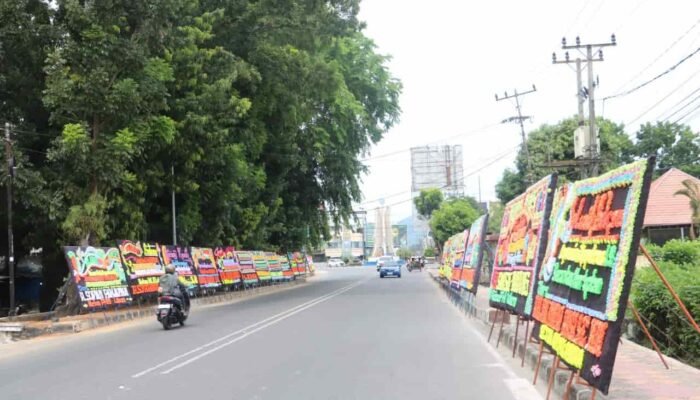 Berhasil Ungkap 53 Kasus Narkotika, Polres Labuhanbatu Dibanjiri Puluhan Papan Bunga Ucapan Terimakasih